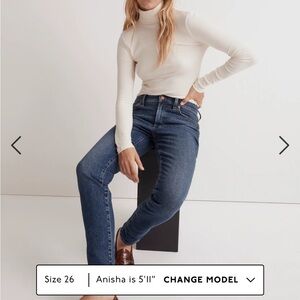 Madewell The Mid-Rise Perfect Vintage Jeans in Deming Wash Size 26.